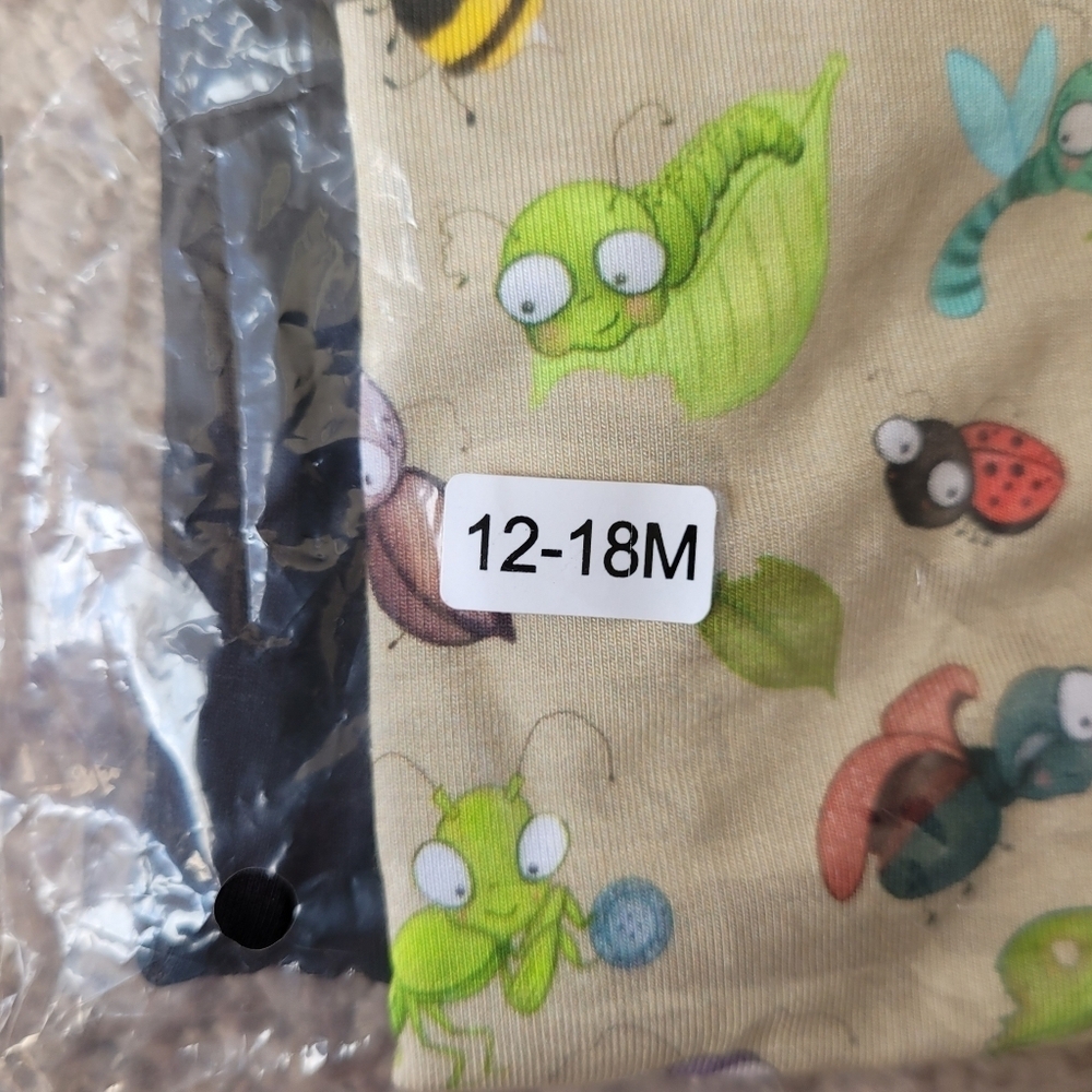 NEW SUTTONS BUTTONS BUSY BUGS BAMBOO TWO PIECE SHORT SET TODDLER 12-18 MONTHS - Picture 7 of 8